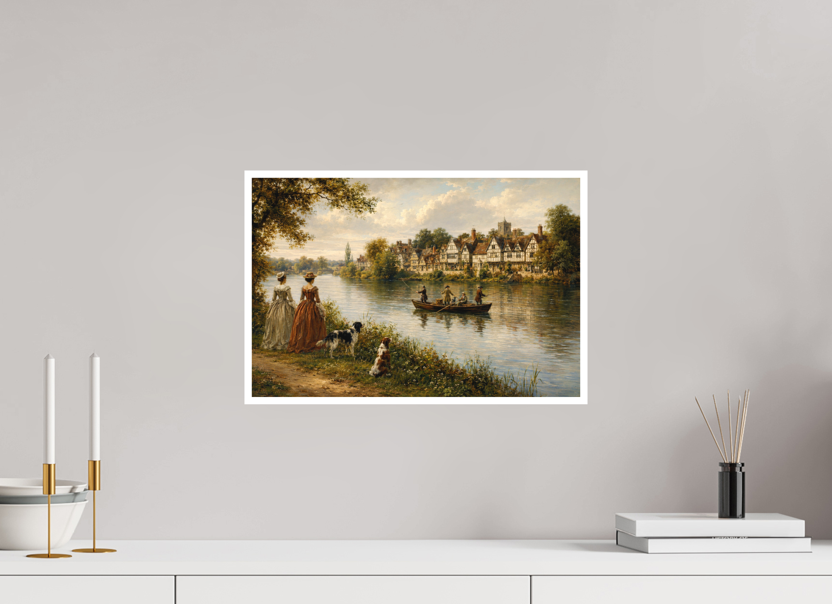 45 x 30 cm, Hahnemühle William Turner A River in Gloucestershire