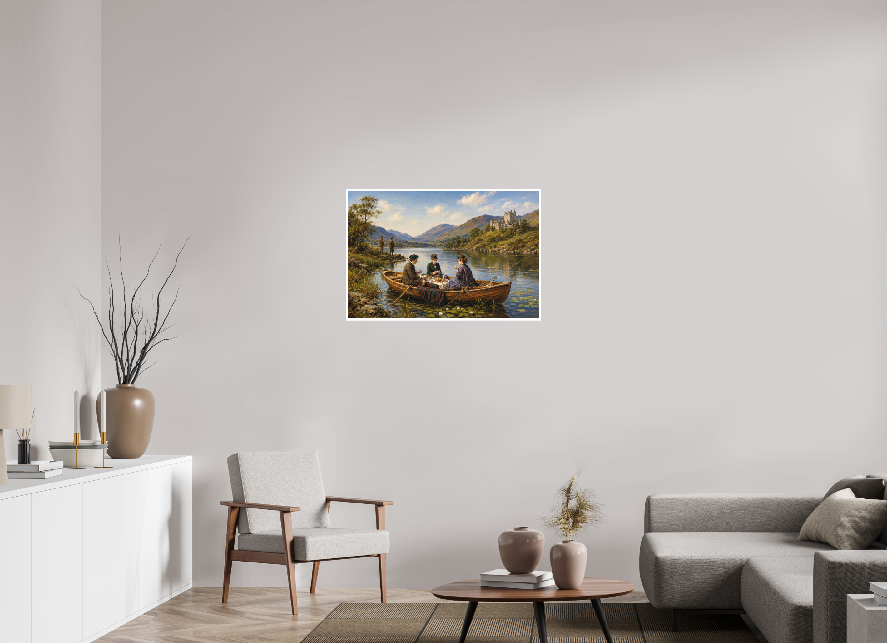 90 x 60 cm, Hahnemühle William Turner Picnic by the lake