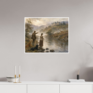 74,9 x 60 cm, Hahnemühle William Turner The Stag Across the River