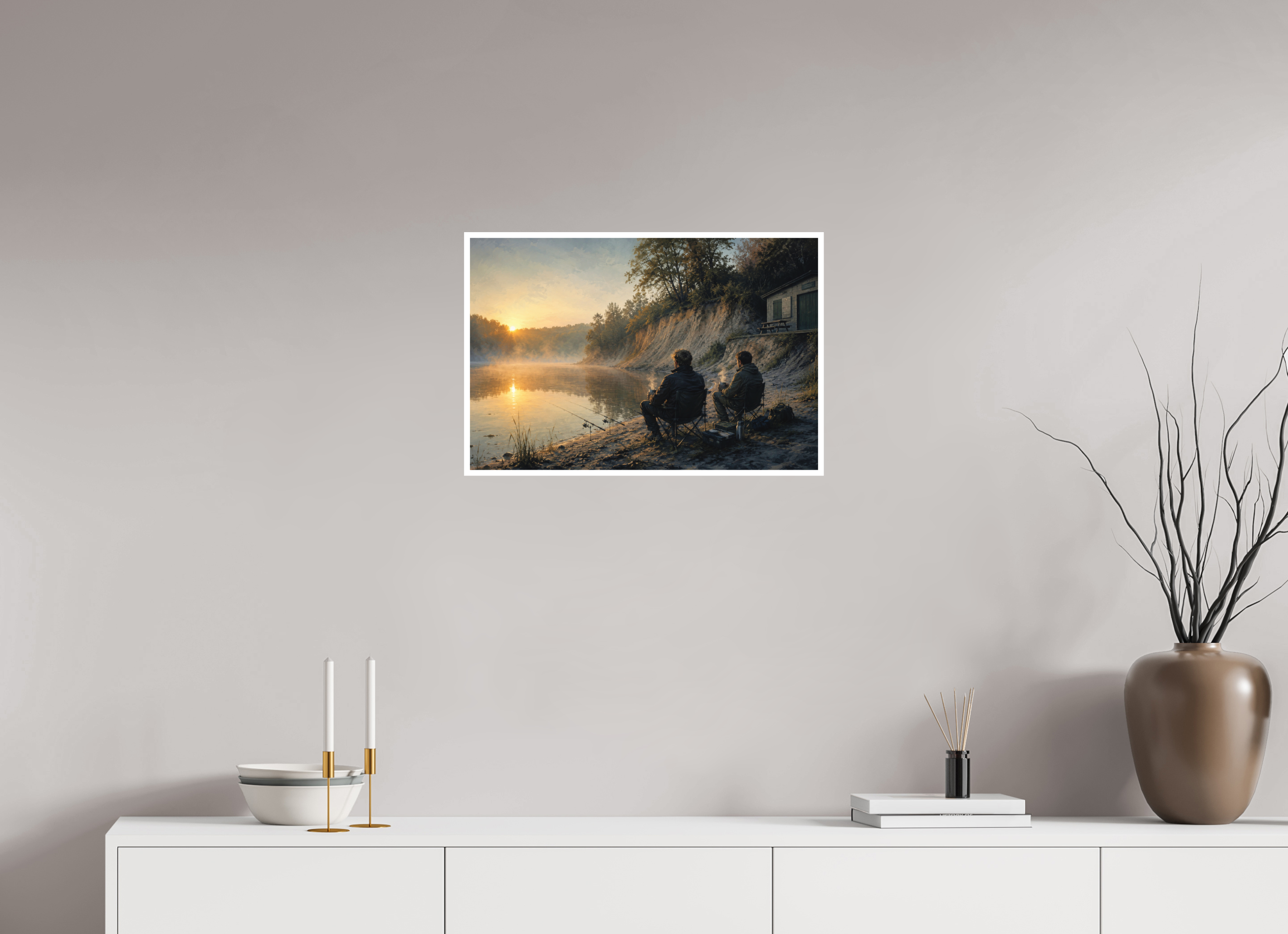 60 x 40 cm, Hahnemühle William Turner Lakeside Morning
