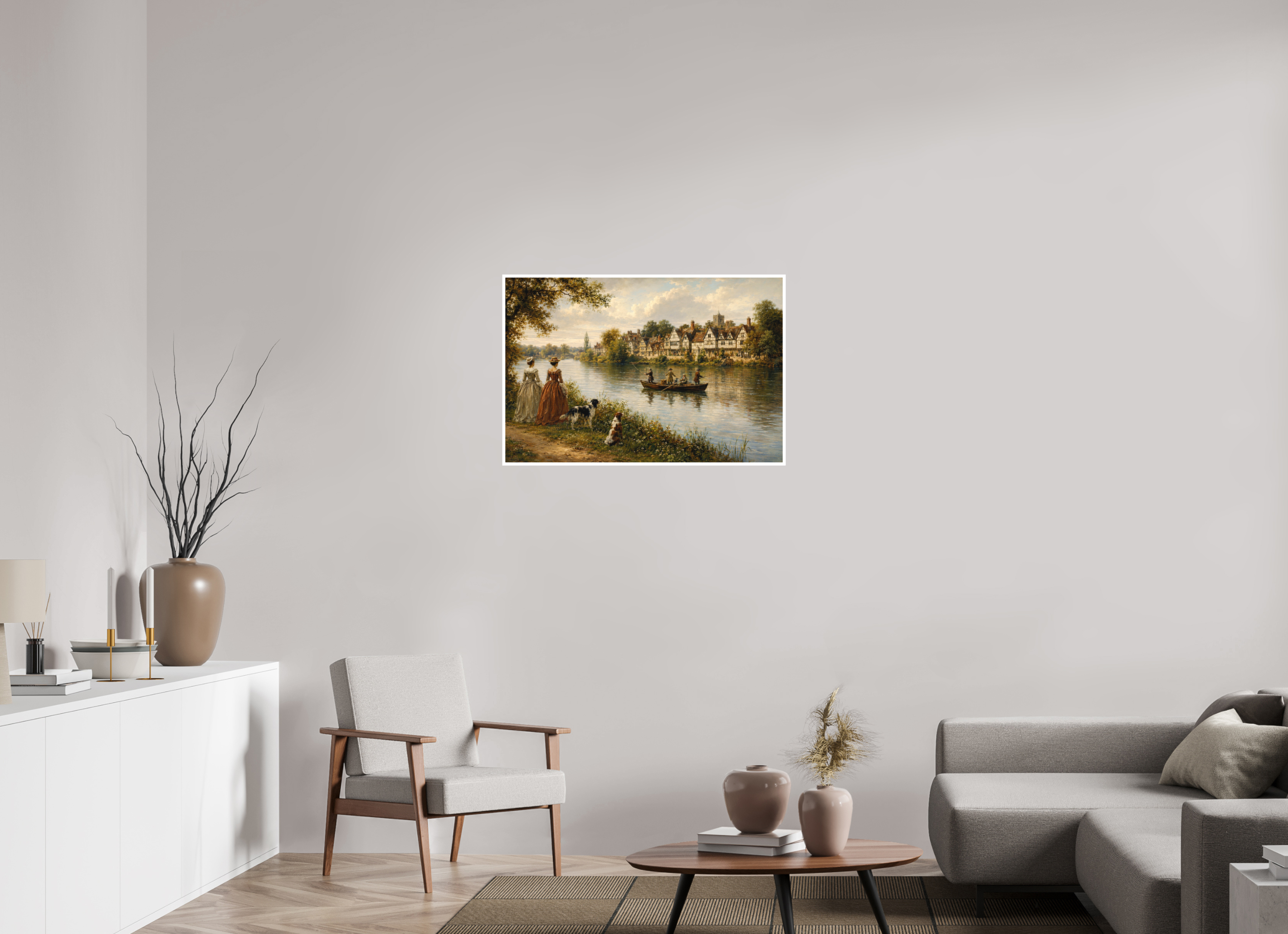 90 x 60 cm, Hahnemühle William Turner A River in Gloucestershire