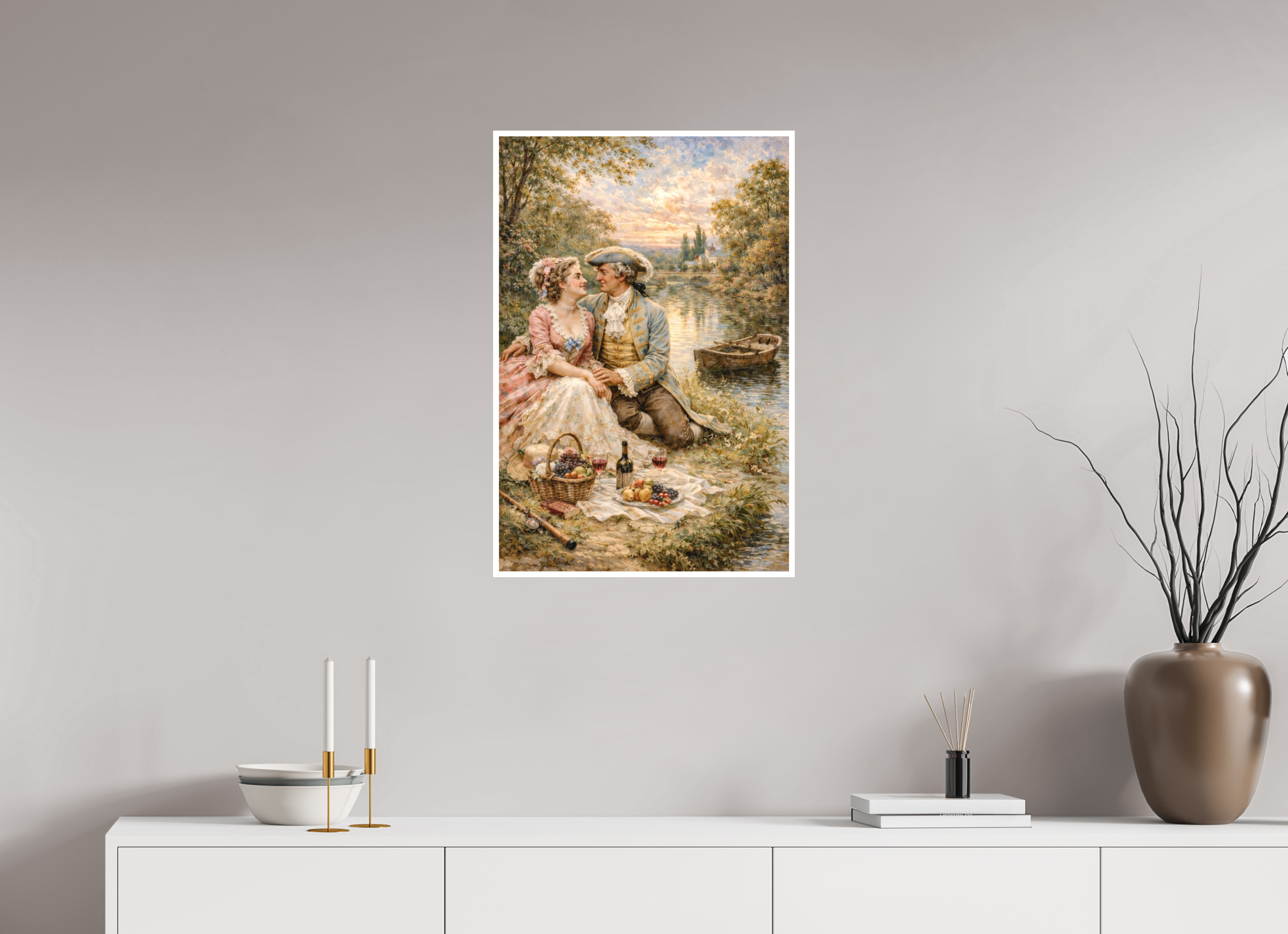 50 x 75 cm, Hahnemühle William Turner A Picnic in the Grass