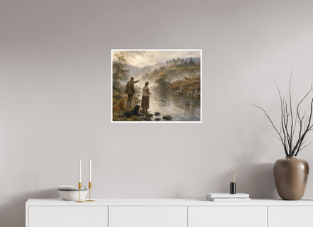 62,4 x 50 cm, Hahnemühle William Turner The Stag Across the River