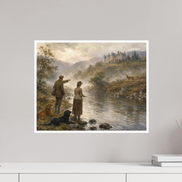49,9 x 40 cm, Hahnemühle William Turner The Stag Across the River