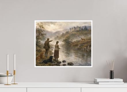 49,9 x 40 cm, Hahnemühle William Turner The Stag Across the River