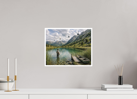 37,6 x 30 cm, Hahnemühle William Turner Alpine Lake - Summer
