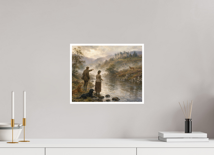 37,4 x 30 cm, Hahnemühle William Turner The Stag Across the River