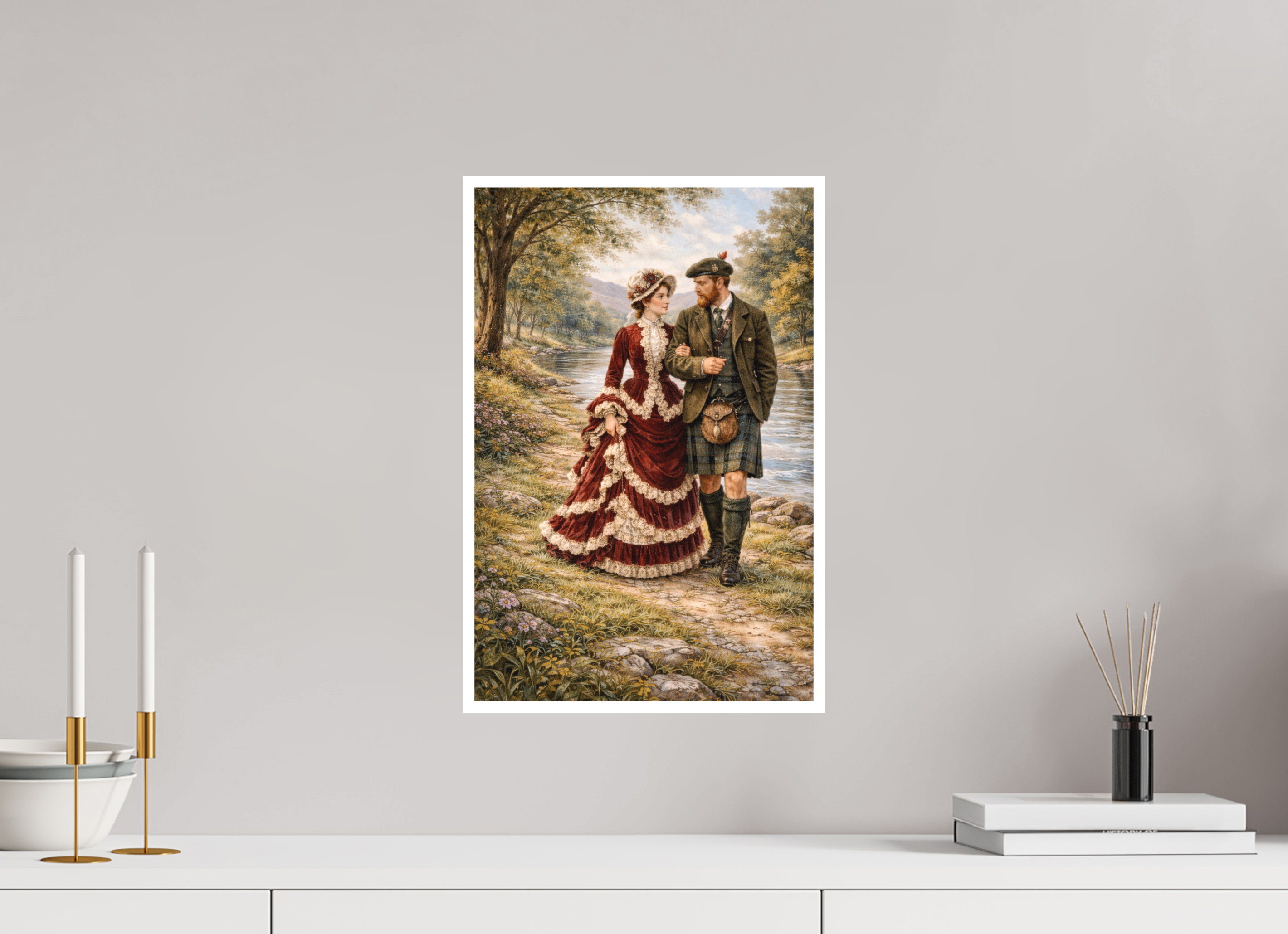 30 x 45,5 cm, Hahnemühle William Turner The Lady and the Ghillie