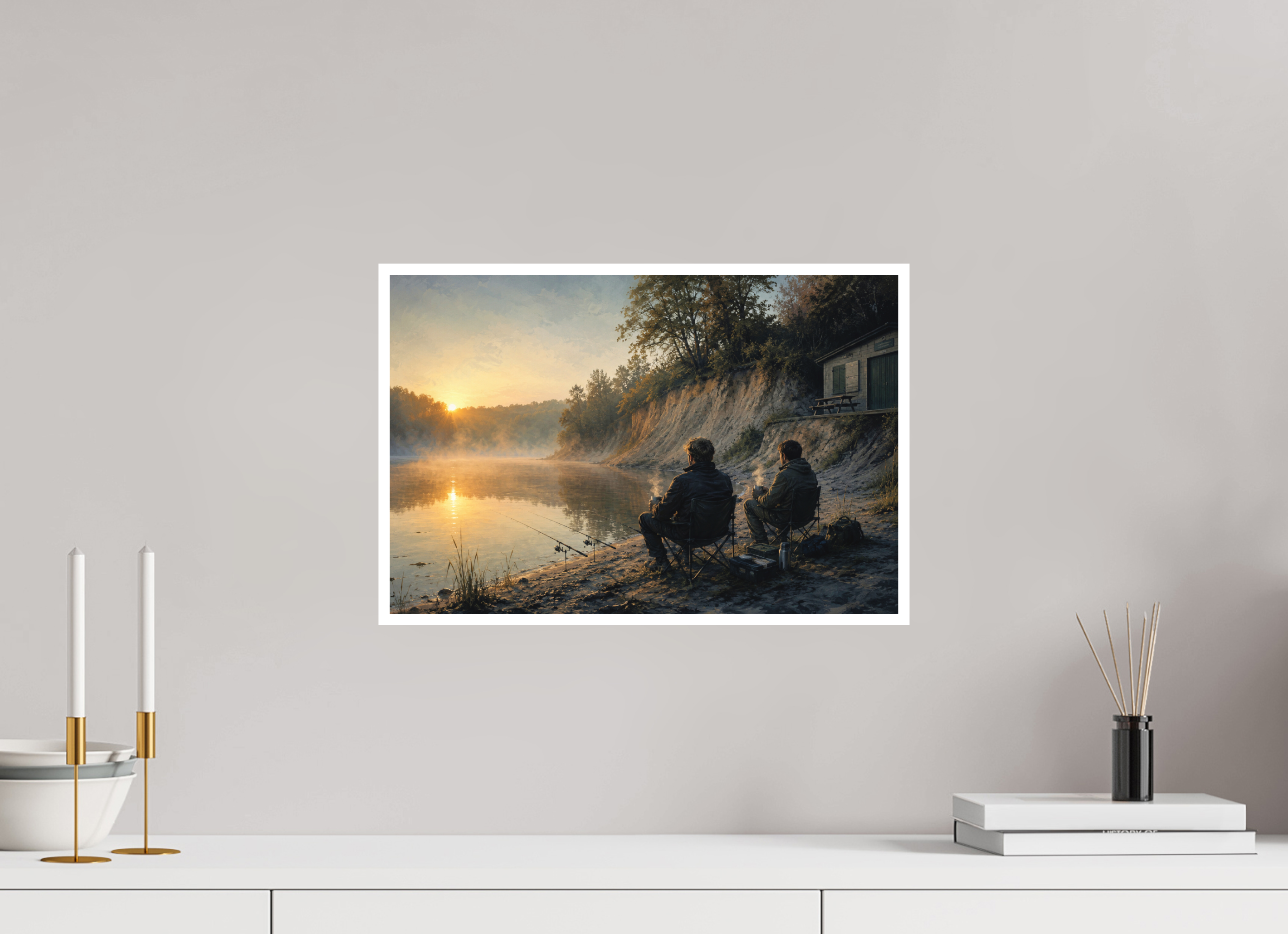 45 x 30 cm, Hahnemühle William Turner Lakeside Morning