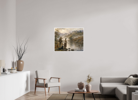 87,4 x 70 cm, Hahnemühle William Turner The Stag Across the River