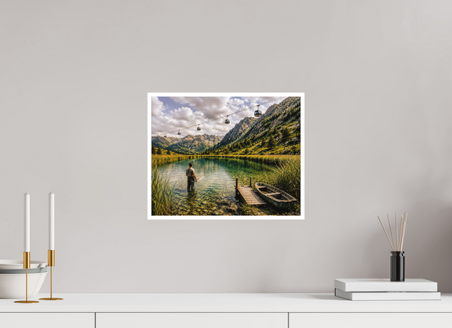 37,6 x 30 cm, Hahnemühle William Turner Alpine Lake - Autumn