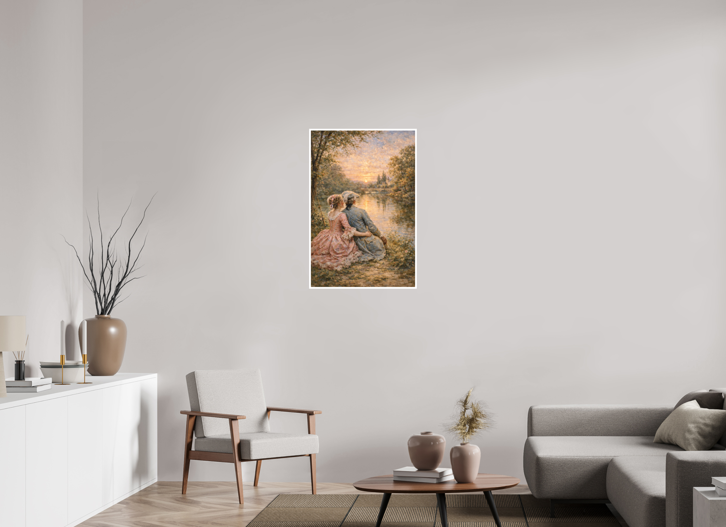 60 x 90 cm, Hahnemühle William Turner Evening on the River