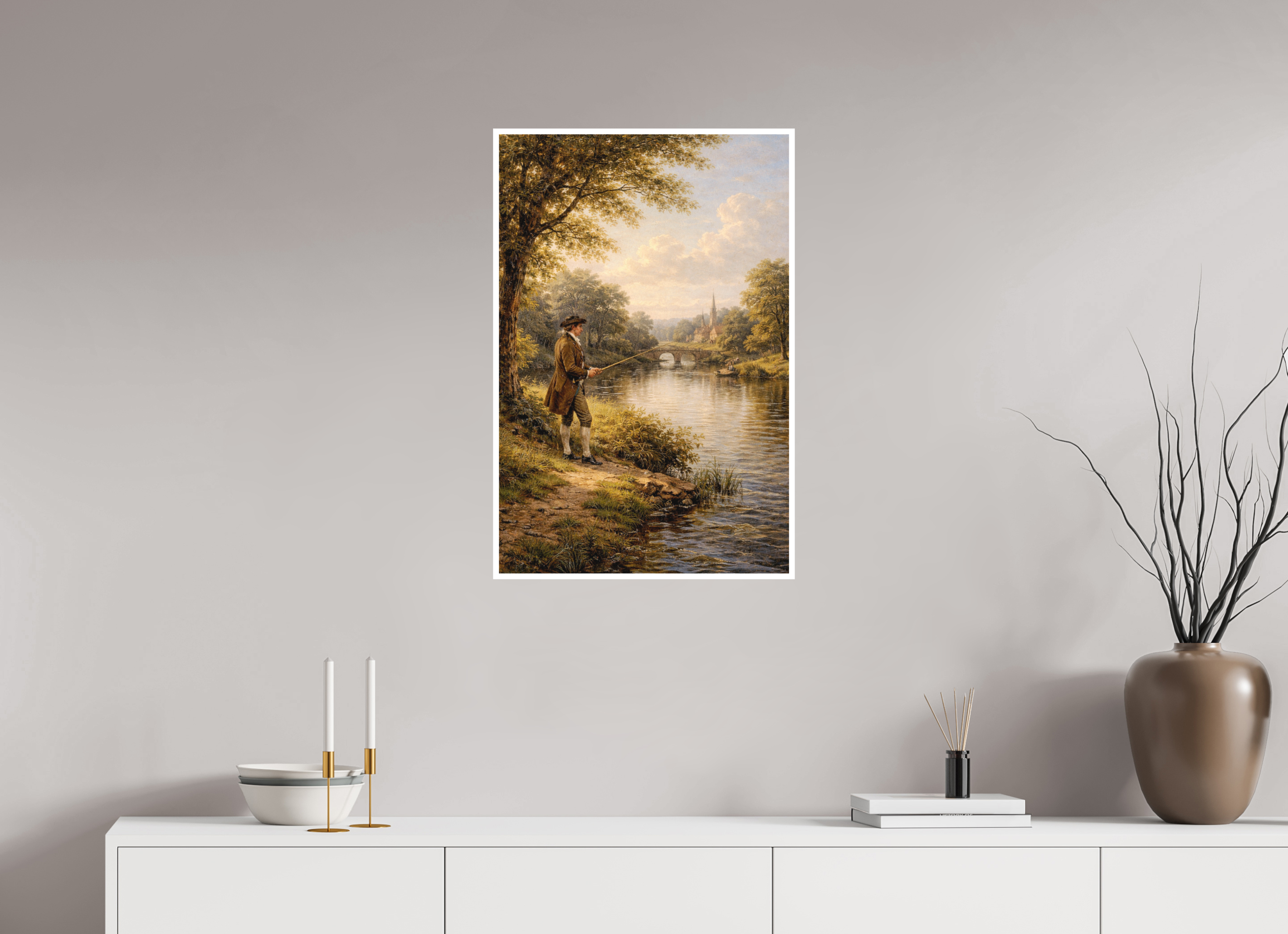 50 x 75,7 cm, Hahnemühle William Turner By the Village Stream