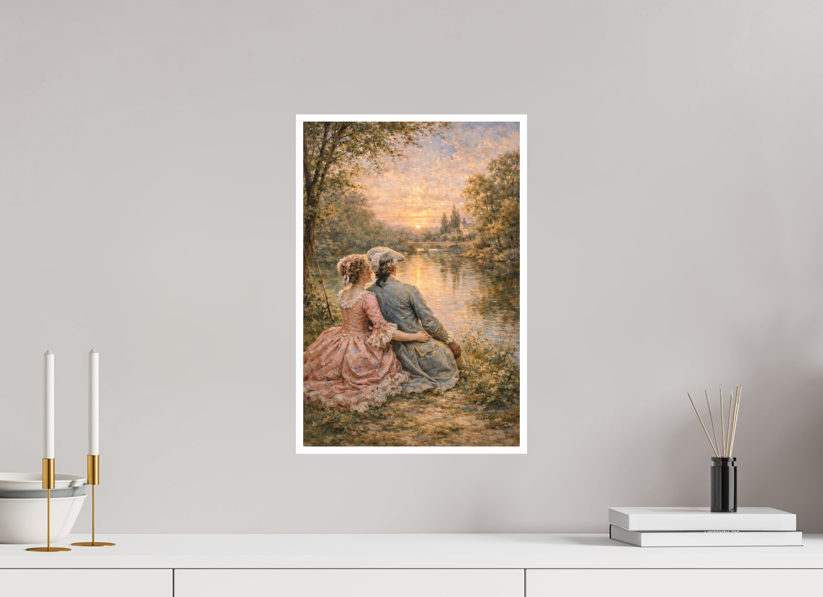 30 x 45 cm, Hahnemühle William Turner Evening on the River