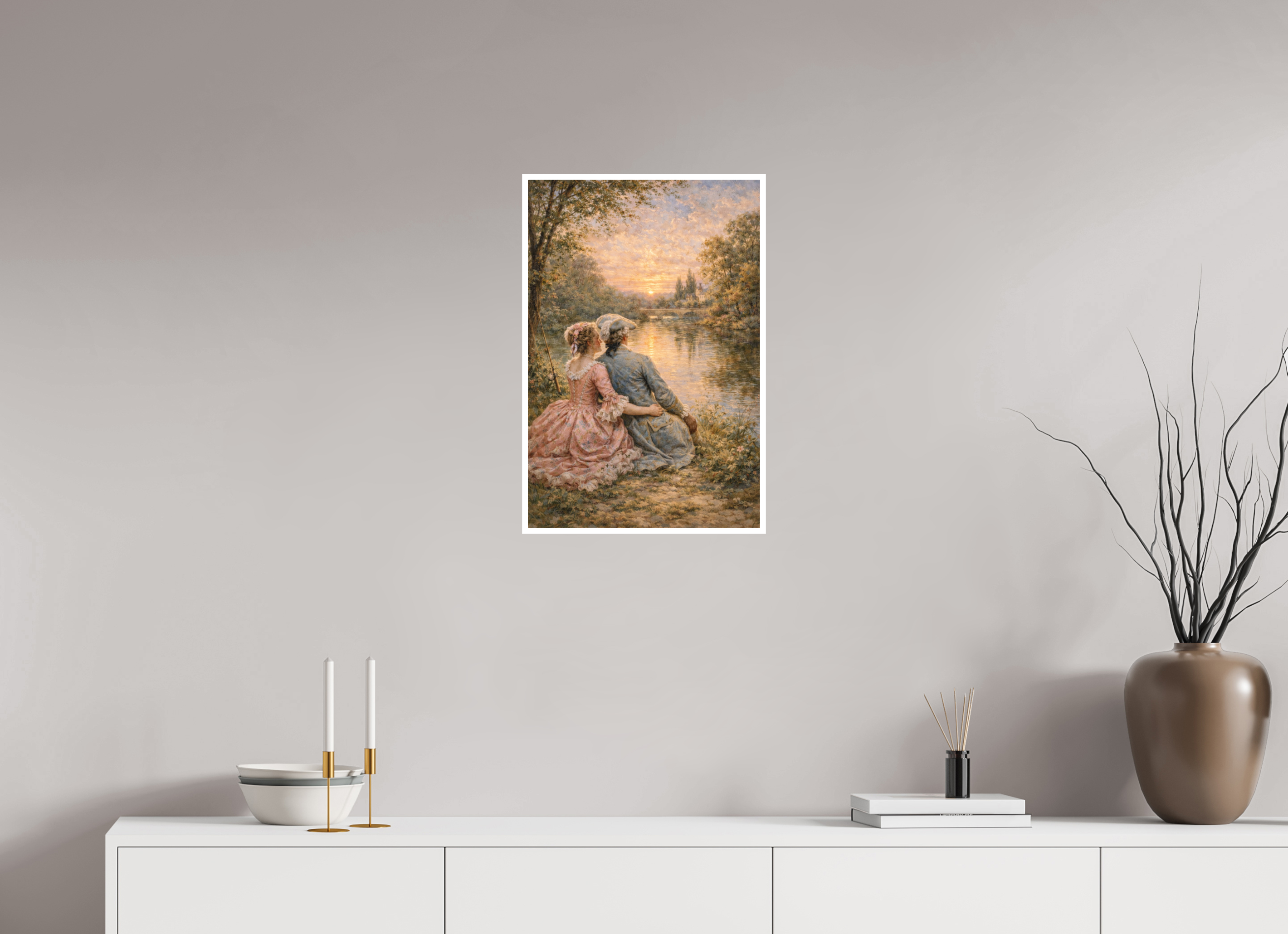 40 x 60 cm, Hahnemühle William Turner Evening on the River