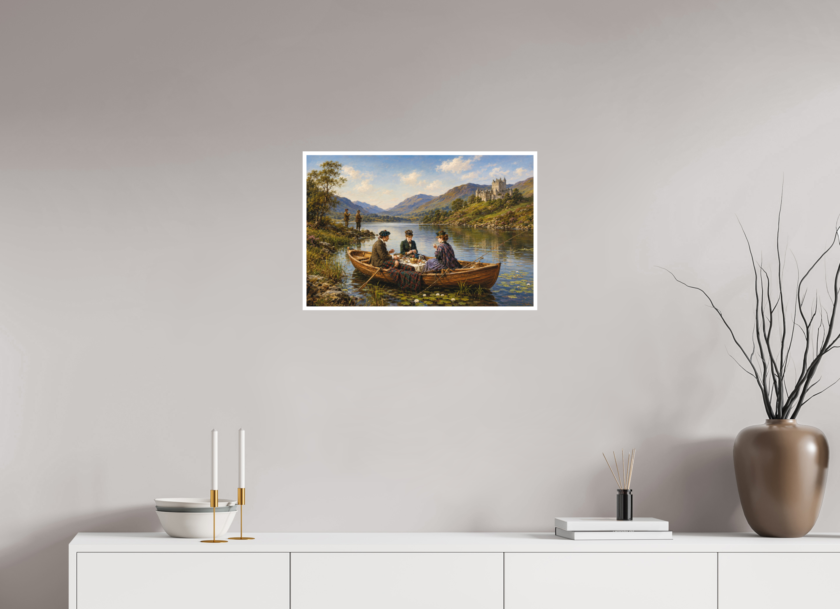 60 x 40 cm, Hahnemühle William Turner Picnic by the lake